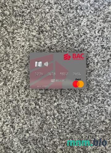 Nicaragua BAC Credomatic wygląd zdjęcia mastercard skan PSD + zdjęcie